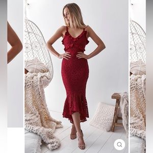 Two sisters Leanne Dress - Red